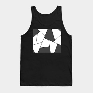 Geometric abstract - gray and white. Tank Top